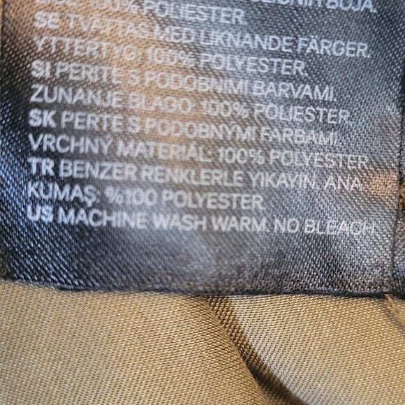 H&M | Sleeveless Silk-Look Blouse | Womens Size 12 | Olive Green - Picture 6 of 7